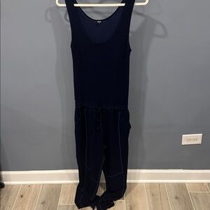 Monrow blue soft tank jumpsuit size M